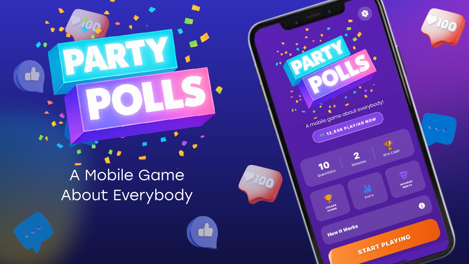 Party Polls — a mobile game about everybody, shown on a phone